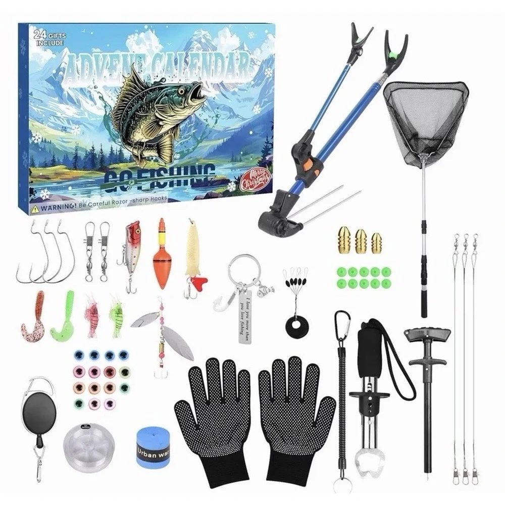 Fishing Advent Calendar 2025 for Men - 24-Day Countdown